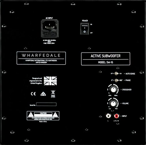 Wharfedale SW-15 (Blackwood) органы управления